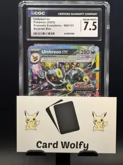 CGC 7.5 Umbreon ex Prismatic Evolutions Stamp 060/131 Pokemon Holo - Image 3