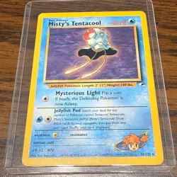 Pokemon Misty's Tentacool Gym Heroes Rare Unlimited 032/132 Jellyfish 40 HP - Image 1