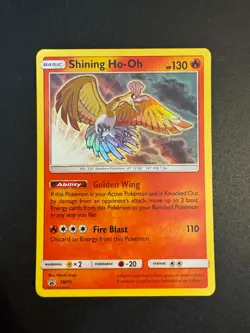 Shining Ho-Oh SM70 Sm Holo Sun & Moon Black Star Promo Pokemon - Image 1