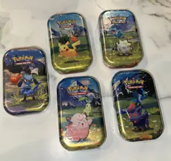 Pokemon TCG Ascended Heroes Collectible Mini Tins. NEW Factory Sealed Lot of 5 - Image 1