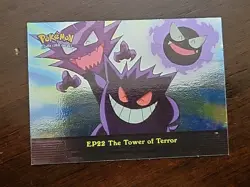 DMG! HOLO Pokemon Topps EP22 The Tower Of Terror Foil Blue Label - Image 1