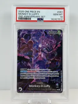 2025 One Piece Monkey D. Luffy #061 English 2nd Anniversary Set PSA 10 - Image 1