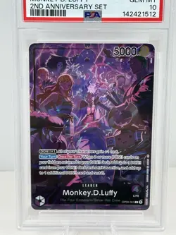 2025 One Piece Monkey D. Luffy #061 English 2nd Anniversary Set PSA 10 - Image 2