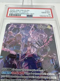 2025 One Piece Monkey D. Luffy #061 English 2nd Anniversary Set PSA 10 - Image 5