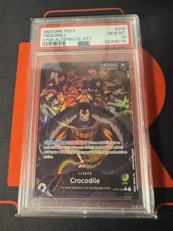 PSA 10 - Crocodile #058 - OP04 Alternate Art - 2023 One Piece Gem MT - Image 1
