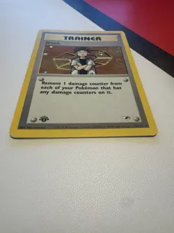 Pokemon Brock 015/132 Gym Heroes 1st Edition Holo Rare Trainer Card English - Image 3