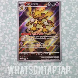 Pokemon Card Alakazam 009 Black Star Promo Mega Evolution ETB LP - Image 1