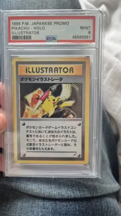 japanese pikachu illustrator card display fan made replica grade - Image 1