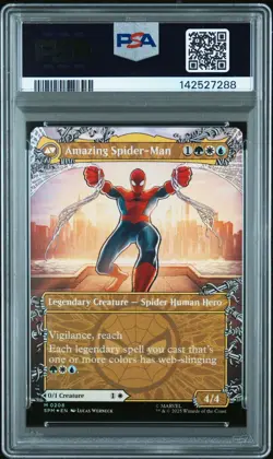 Peter Parker (0208) (Borderless) Marvel's Spider-Man Foil PSA 10 GEM MINT - Image 2