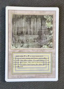 MTG Bayou Dual Land, Revised Edition, NM/Excellent Condition, Magic The Gatherin - Image 1