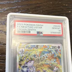 Pokemon Mewtwo VSTAR Full Art Holo Ultra Rare Crown Zenith GG44/GG70 PSA 10 2023 - Image 2