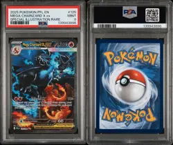 2025 POKEMON PFL EN-PHANTASMAL FLAMES #125 MEGA CHARIZARD X EX PSA 9 - Image 3