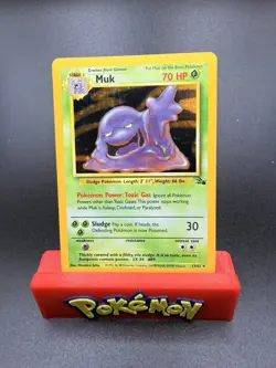 Muk 13/62 Holo Rare Fossil Pokemon Unlimited Holo NM - Image 1