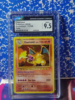 Pokemon Charizard 11/108 XY Evolutions Holo Rare 2016 CGC 9.5 MINT+ - Image 1