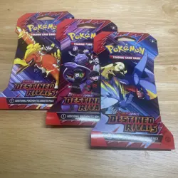 Pokemon TCG: Destined Rivals Sleeved Booster Pack - Lot 3 Packs New Sealed - Image 1
