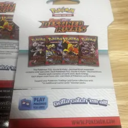 Pokemon TCG: Destined Rivals Sleeved Booster Pack - Lot 3 Packs New Sealed - Image 3