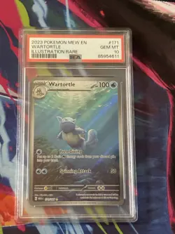 Pokemon 2023 Wartortle 171/165 Illustration Rare Mew GEM MINT PSA 10 - Image 1