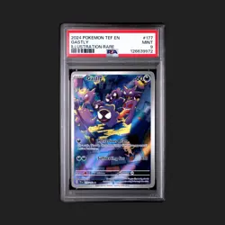 2024 POKEMON TEF EN-TEMPORAL FORCES ILLUSTRATION RARE #177 GASTLY PSA 9 - Image 1