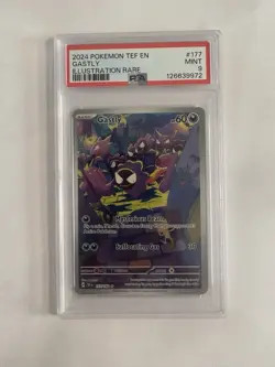 2024 POKEMON TEF EN-TEMPORAL FORCES ILLUSTRATION RARE #177 GASTLY PSA 9 - Image 4