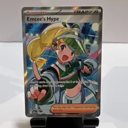 Emcee's Hype 220/182 Sv10: Destined Rivals Ultra Rare Holo Pokemon TCG - Image 1