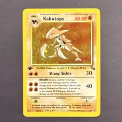 Pokemon Kabutops 9/62 Fossil Holo Rare 1st Edition 60 HP Wizards of the Coast - Image 3