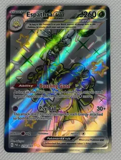 Pokemon Scarlet & Violet Paldean Fates Shiny Espartha ex Full Art Holo 214/091 - Image 1