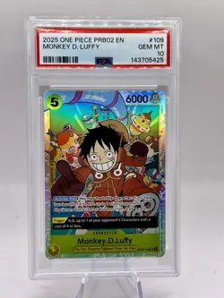 Monkey.D.Luffy OP07 109 One Piece The Best Vol 2 PRB02 Holo PSA 10 Gem Mint - Image 1