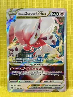 Pokemon TCG Hisuian Zoroark VSTAR Lost Origin Holo Ultra Rare Card 147/196 - Image 1