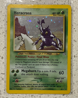 2000 Pokemon Heracross Neo Genesis Holo Rare Card 6/111 LP - Image 1