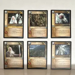 Decipher Lord of the Rings TCG Ents of Fangorn Gandalf & Ents 6 Rare Card Lot - Image 1