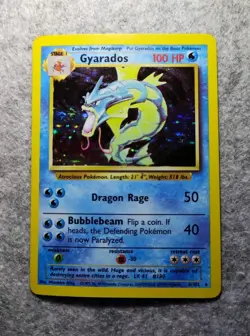 Pokemon 1999 TCG: Gyarados Holographic Card Base Set Unlimited Rare 6/102 - Image 2