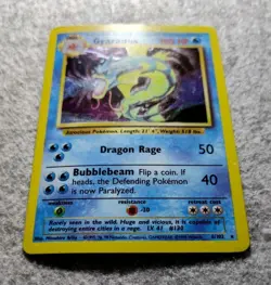 Pokemon 1999 TCG: Gyarados Holographic Card Base Set Unlimited Rare 6/102 - Image 3