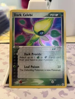 Pokemon Dark Celebi Holo Rare 4/101 EX Hidden Legends 70 HP Card - Image 1