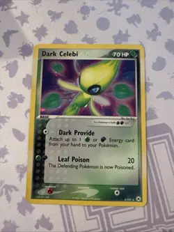 Pokemon Dark Celebi Holo Rare 4/101 EX Hidden Legends 70 HP Card - Image 3
