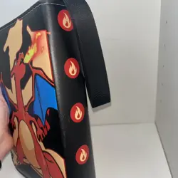 Pokemon Trading Card Album Wallet Binder Navy Charmander Dragon Character 400 - Image 4