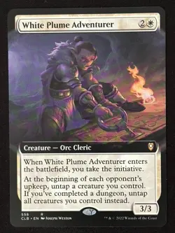 1x MTG White Plume Adventurer (Extended Art) - (CLB) #558 - Magic the Gathering - Image 1