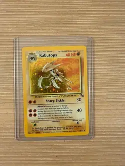 Pokemon TCG Aerodactyl, Kabutops, Hitmonlee 1999 Fossil Set Holo Rare Cards - Image 4