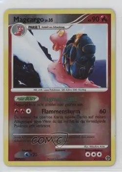 Magcargo German Reverse Foil Pokemon Diamond & Pearl Great Encounters #45 2008 - Image 1
