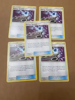 Pokemon Unbroken Bonds Energy Spinner 170/214 BONUS + 1 (5x) 4x Playset x4 LP - Image 1