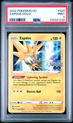 2022 POKEMON GO #029 ZAPDOS-HOLO PSA 9 - Image 1