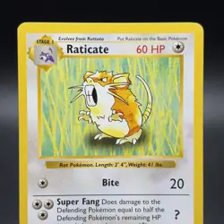 Pokemon Raticate 040/102 Base Set (Shadowless) Regular - Image 2