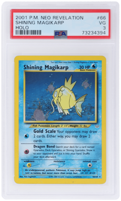 2001 Pokemon Neo Revelation Shining Magikarp Holo #66 PSA 3 - Image 1