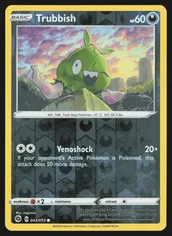 Champion's Path Trubbish #43/73 Reverse Holo Pokemon Card - Image 1
