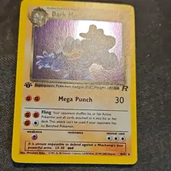 Dark Machamp Team Rocket 1st Edition Holo Rare 10/82 70 HP English Pokemon 2000 - Image 1