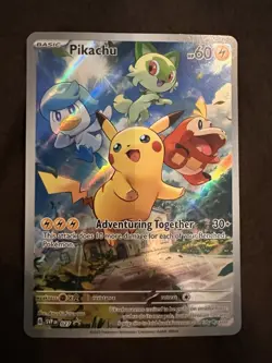 Pokemon Pikachu SVP EN 027 Sv: Scarlet & Violet Promo Full Art Holo Promo - Image 1
