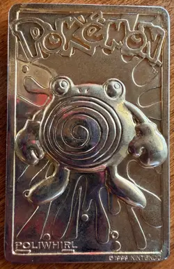 Pokemon 23K Gold Plated Trading Card POLIWHIRL Burger King #61 1999 CARD ONLY - Image 1
