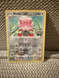 Blissey Reverse Holo Holo Rare Pokemon GO 052/078 NM Pokemon - Image 1
