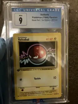 Pokemon German Voltorb Base Set First Edition CGC 9 - Image 1