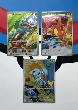 Pokemon First Partner Illustration Collection, Bulbasaur, Charmander, Squirtle - Image 1