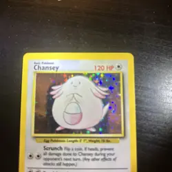 Pokemon TCG Chansey 3/102 Base Set Holo Rare 120 HP Ken Sugimori - Image 1